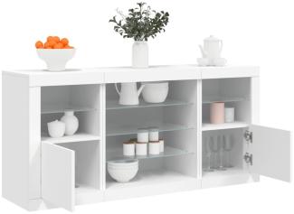 vidaXL Sideboard mit LED-Leuchten Weiß 142,5x37x67 cm 3209086