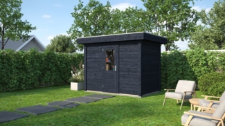 Lugarde Select Modern Gartenhaus Dresden 300x200cm - Schwarzes Öl