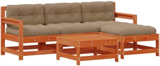 vidaXL Garten-Lounge-Set 5 pcs Wachsbraun Massives Kiefernholz 3418131