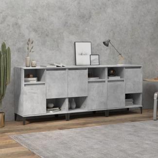 vidaXL Sideboards 3 Stk. Betongrau 60x35x70 cm Holzwerkstoff 3185747