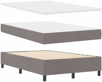 vidaXL Boxspringbett Taupe 120 x 190 cm Stoff & Holzwerkstoff 3344132