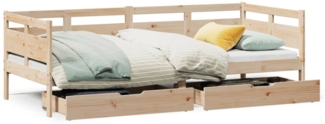 vidaXL Tagesbett mit Schubladen 80x200 cm Massivholz Kiefer 3302116