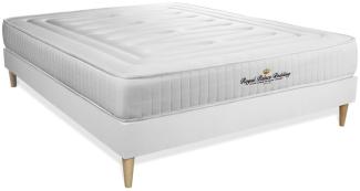 Matratze Nottingham 135x220 cm + Bettgestell mit Lattenrost, H4, Memory-Schaum, Höhe: 20 cm, Weiß