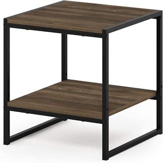 Furinno Camnus Beistelltisch mit 2 Ablageflächen, Holz, 40x40. 39x45. 72 cm