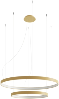 SOLLUX TH. 268 Kronleuchter RIO LED 80W Aluminium gold L:78cm B:78cm H:150cm 4000K