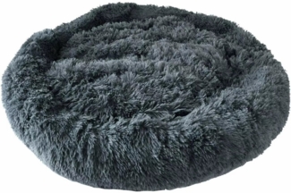Weiches, leichtes Hundebett I extra flauschig und rutschfest I grau, 60x16 cm