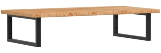 vidaXL Waschtischplatte mit Halterung Stahl und Massivholz Eiche 3302397