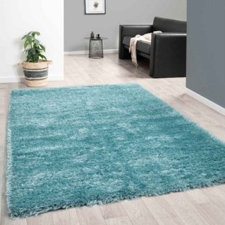 Vimoda Hochflor-Teppich Shaggy Teppich Wohnzimmer Extra Weich Einfarbig, Rechteckig, Höhe: 40 mm, langflor Läufer Premium Qualität