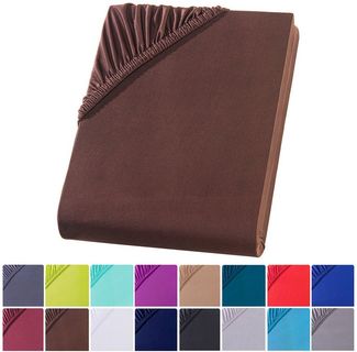 Visaggio Spannbettlaken Mikrofaser Spannbetttuch Bettlaken 90x200 140x200 180x200 200x220, Microfaser, Gummizug: rundum, viele Größen und Farben, Steghöhe 30 cm für Matratzenhöhen bis 22 cm