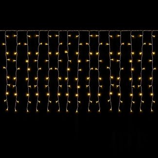 SALCAR 6x1 m Eisregen LED Lichtervorhang Außen Innen, 300er LED Lichterkette Fenster Weihnachten, Weihnachtsbeleuchtung Hängend mit 9 Modi und Memory-Funktion, Warmweiß