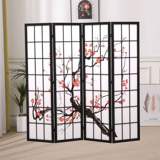 Happy Home Raumteiler Trennwand Paravent Wohnraumgestaltung Raumteiler Paravent 4 tlg.