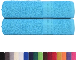 vidaXL Handtücher 2 Stk. Türkis 50x100 cm 360 g/m² 100% Baumwolle 136974