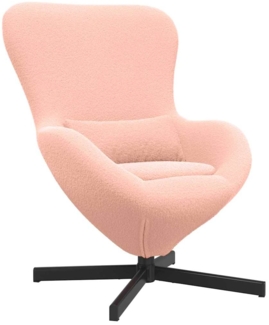 vidaXL Eiersessel Rosa Lockiger wollähnlicher Stoff 42002770