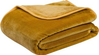 Gözze 'Premium Cashmere' Kuscheldecke, Polyester senf, 130x170 cm