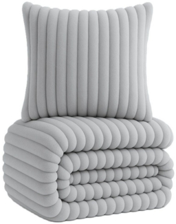 One Home Bettwäsche Winter Cashmere Touch Cord Optik, Fleece, 2 teilig, kuschelig flauschig warmes weiches Flanell Teddy Plüsch