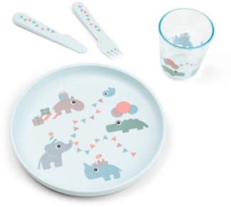 Done by Deer Foodie Dinner Set Celebration Blue