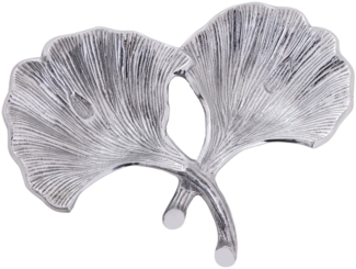 Amagohome Snackschale Dekoschale Schale Aluminium Ginkgo 2 Blatt Blattschale, Aluminium