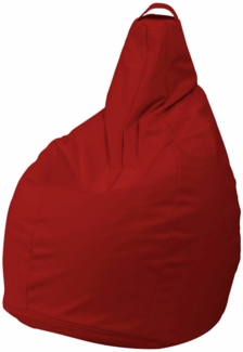 Dmora Pouf Aunter, Mehrzwecksessel, Sitzsack, Hockerhocker, Made in Italy, 90x90 h120 cm, Rot