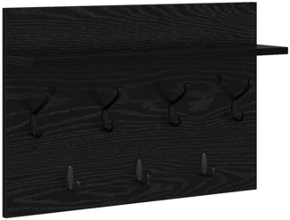 vidaXL Wandmontierter nachttisch Schwarz Eichen-Optik 60 x 40 x 12 cm 874428