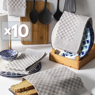 Parpalinam Geschirrtuch Küchentücher Grubentücher 50x70 cm, (Spar-Set, 10-tlg, 10x Geschirrtuch 50x70 cm), 10 Küchentücher, Jacquard-Gewebe, 50x70 cm, Grubentücher