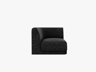 Micadoni Modul Ecke Miley Chenille Schwarz