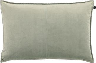 Overseas Middlestitch Samtkissen, 100% Polyester in Soft Green, 40x60 cm