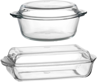 Ritzenhoff & Breker CUCINA Auflaufform mit Deckel 2er Set 2l & 2,8l - DS