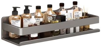ibettertec Duschablage Edelstahl Eckregal ohne Bohren,in Größen 30/40/50 cm,Duschkorb, Aluminium Rostfrei,Badezimmer Duschablage, Schwarzes Wandregal für Bad und Küche, inkl. Gewürzregale