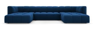 Micadoni Panorama Sofa Serena 5-Sitzer Samtstoff Königsblau