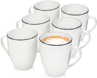 SÄNGER Porzellan Kaffeebecher Marlo Black Rim 6-teilig ALT (LIMITED EDITION)