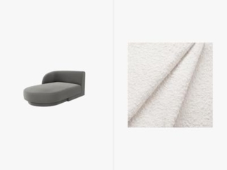 Micadoni Modul Miley 2-Sitzer Links Boucle Weiß