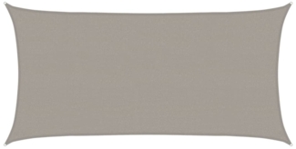 vidaXL Sonnensegel 160 g/m² Rechteckig Hellgrau 2,5x4,5 m HDPE 4001982