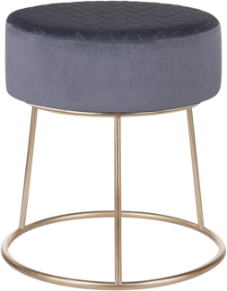 Hocker Samtstoff dunkelgrau DELCO