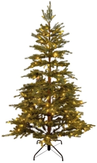 Online-Fuchs Künstlicher Weihnachtsbaum mit LED-Beleuchtung (Lichterkette), 9 Leuchtmodi, Fernbedienug & Timer, 180 cm groß, Spritzguss Nadeln, 360 LEDs, auch für draussen (Outdoor) geeignet, Warmweiß oder Farbwechsel