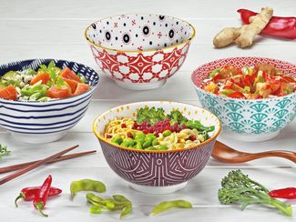 Cilio Schale AMICI Bowl Linien 18 cm, Porzellan, (Bowls)