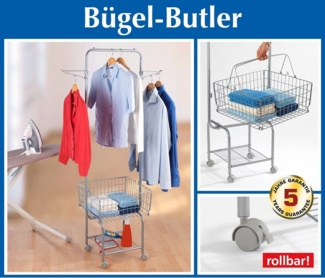 Maximex Wäscheständer Bügel Butler Maße ca.: B: 88 cm x H: 167 cm x T: 45 cm