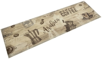 vidaXL Küchenteppich Waschbar Kaffee Braun 45x150 cm Samt 4005578