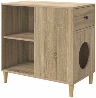 vidaXL Katzenhaus Sonoma 72 x 42,5 x 70 cm Holzwerkstoff 8000682