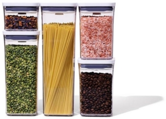 OXO Good Grips Vorratsdose OXO Good Grips mehrteiliges Pop-Container-Set, Kunststoff, weiß, (5-tlg)