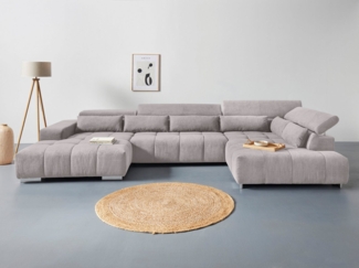 COTTA Wohnlandschaft Orion U-Form, mit Kopfteilverstellung und Zierkissen