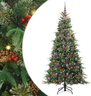 vidaXL Künstlicher klappbarer Weihnachtsbaum Grün 210 cm PE und PVC 3397438