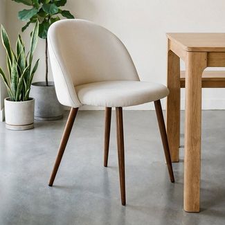 IDIMEX Esszimmerstuhl NAVIA (2 St), Esszimmerstühle 2er Set mit Veloursbezug Beige