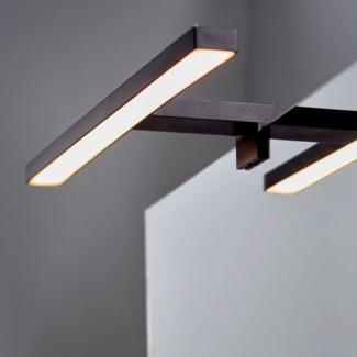 Loevschall Spiegelleuchte Lagan NextGen, Badezimmer Lampe, LED Spiegelleuchte, LED fest integriert, Neutralweiß, Tageslichtweiß, Warmweiß, Spiegellampen für das Bad