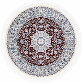 carpetfine Teppich Nain Diane, rund, Höhe: 8 mm, Kurzflorteppich, Orient Look