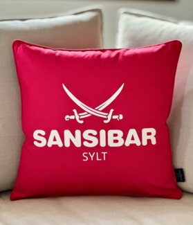 Sansibar Sylt Kissenhülle Kissenbezug Sansibar Sylt Kissenhülle, Sansibar Logo Druck, 45x45 cm, mit Logo-Schriftzug, mit verdecktem Reißverschluss
