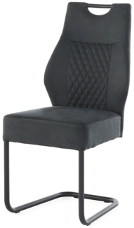Schwingstuhl Nelly / Nikita, Mikrofaser, Polyester, Grau, 47 x 90 x 58 cm
