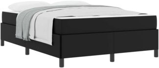 vidaXL Bettrahmen mit Matratze Schwarz 140 x 190 cm Stoff 3398999