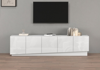 INOSIGN Lowboard VELA, Höhe 60 cm, Breite 225 cm,Design mit schrägen Türen (1 St), Made in Italy, Maße-B/T/H: 225x35x60, Lowboard, TV-Board, TV-Kommode