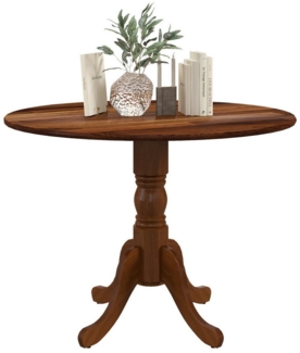 COSTWAY Esstisch, runder Küchentisch aus Massivholz, 100 x 73 cm