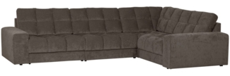 Ecksofa Date aus Webstoff Rechts, Grau